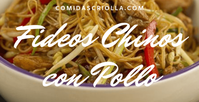 Fideos chinos con pollo